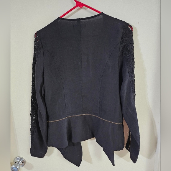 LaSeine Black Women's Lace Blazer - Picture 2 of 5